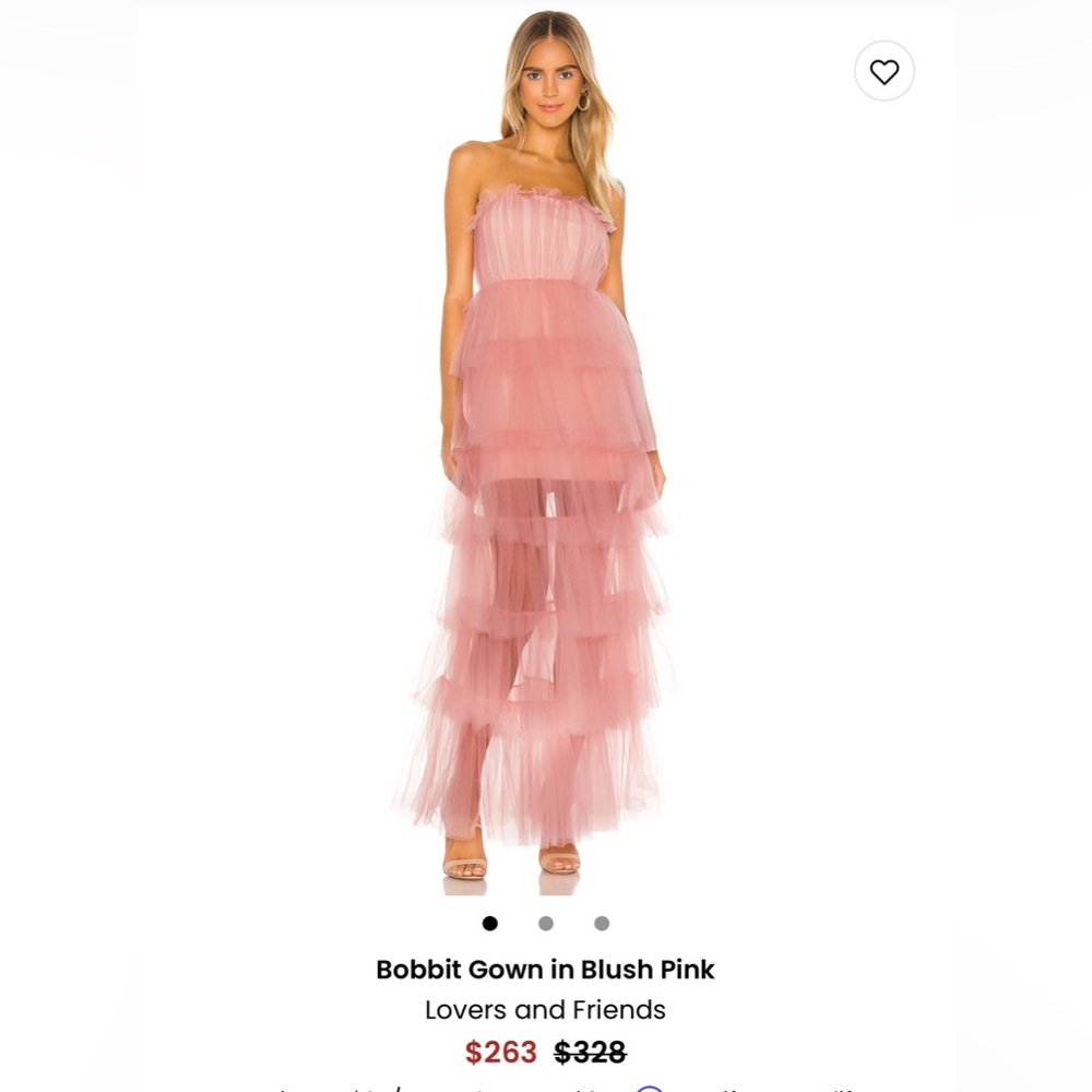 Lovers + Friends Blush Pink Strapless Dress